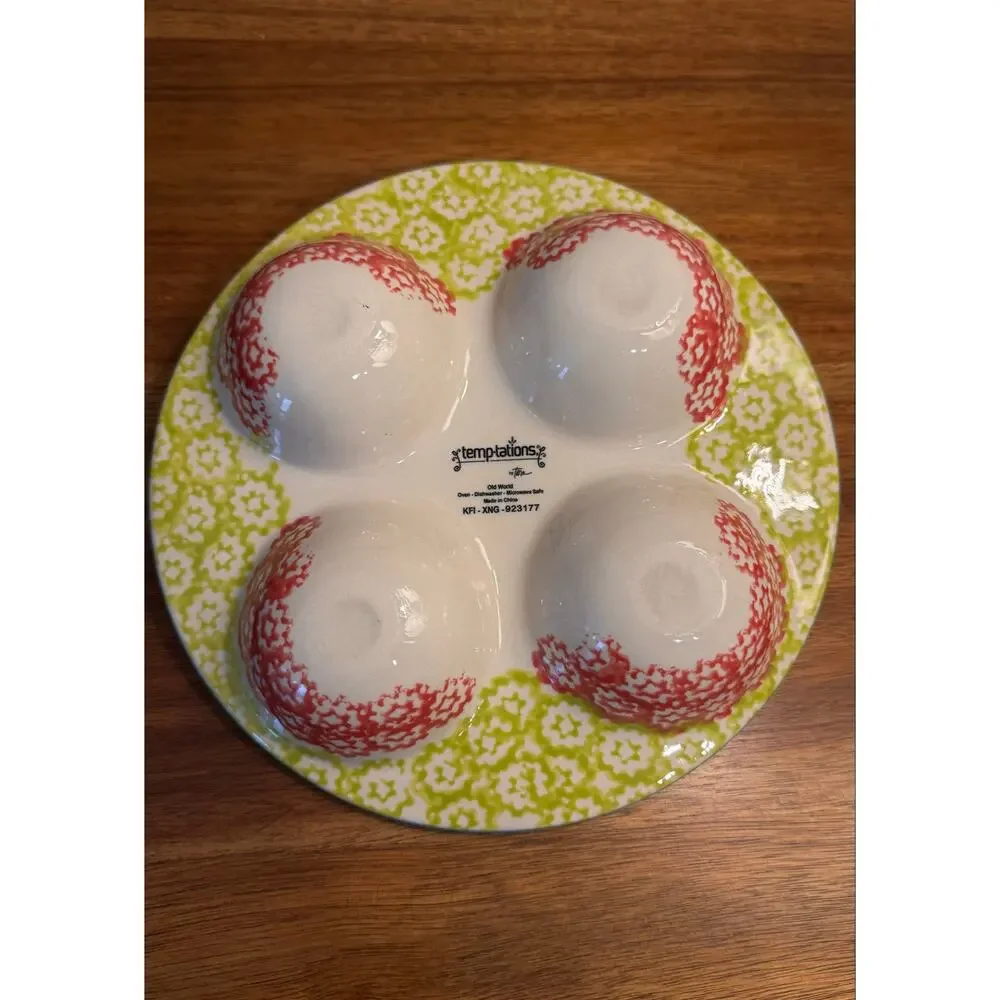 Temp-tations by Tara Old World Confetti Four-Egg Poacher 8”